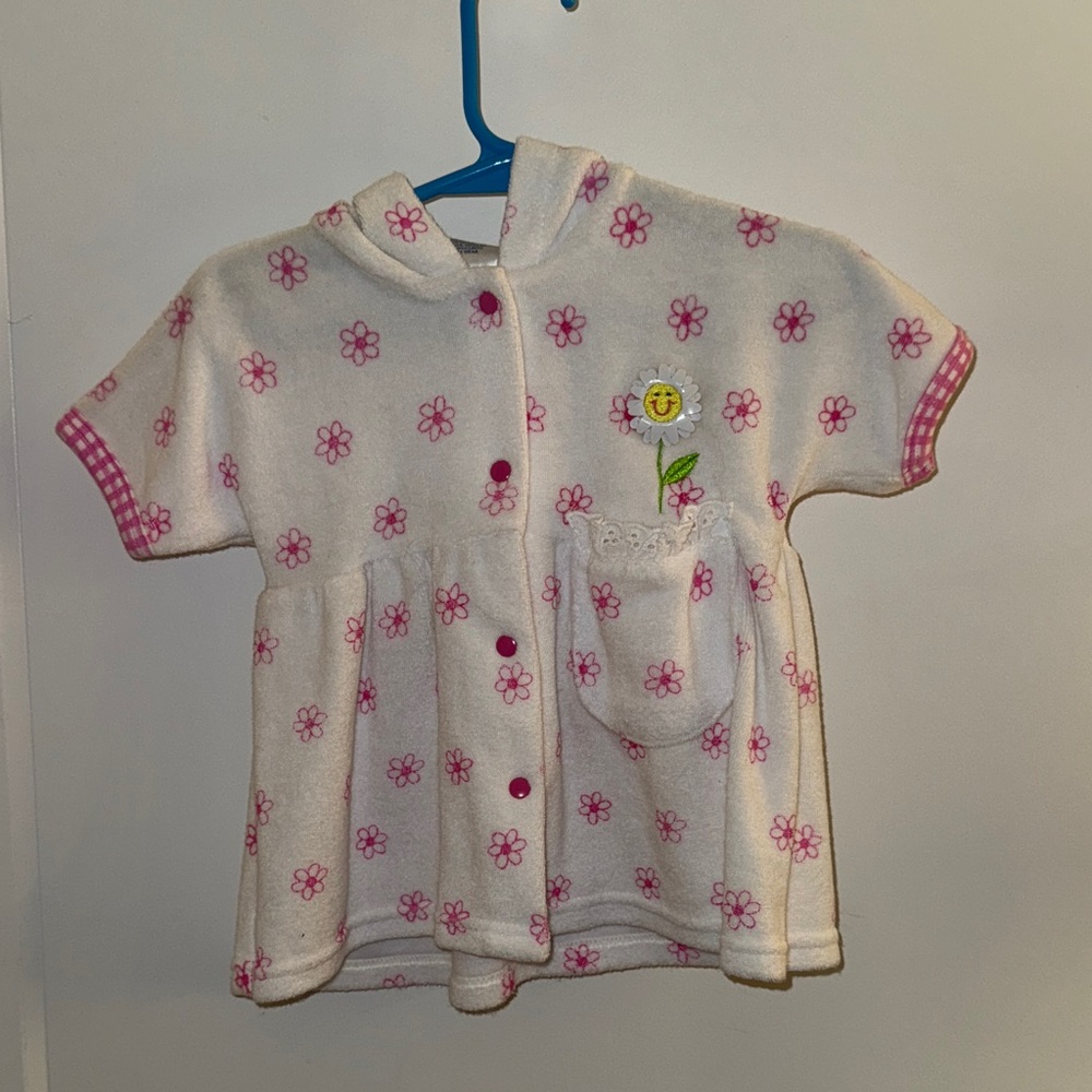 Floral Pink and White Kids Bodysuit